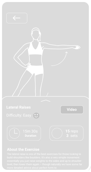 Lo-fi sketches — Physical tab / exercise view