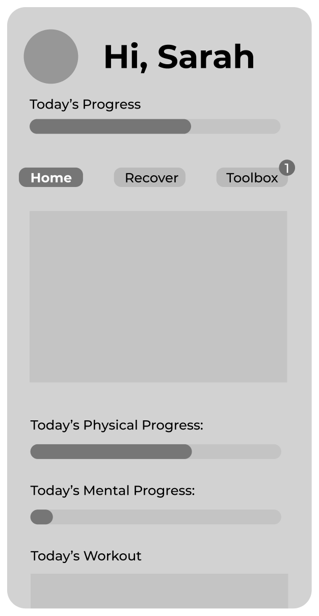 Lo-fi sketches — Home Screen