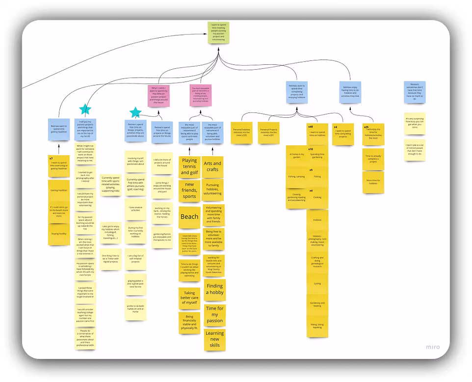 Affinity cluster — passions and volunteering