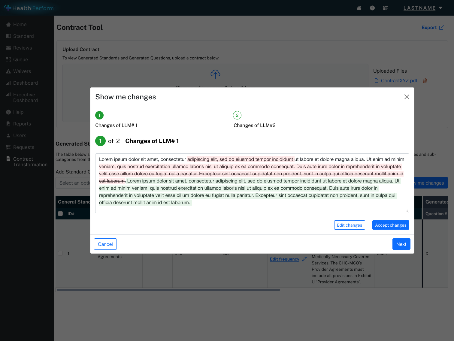 Review changes