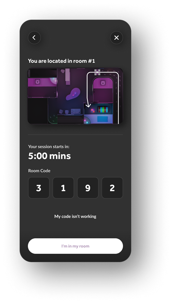 Solace app — check-in flow