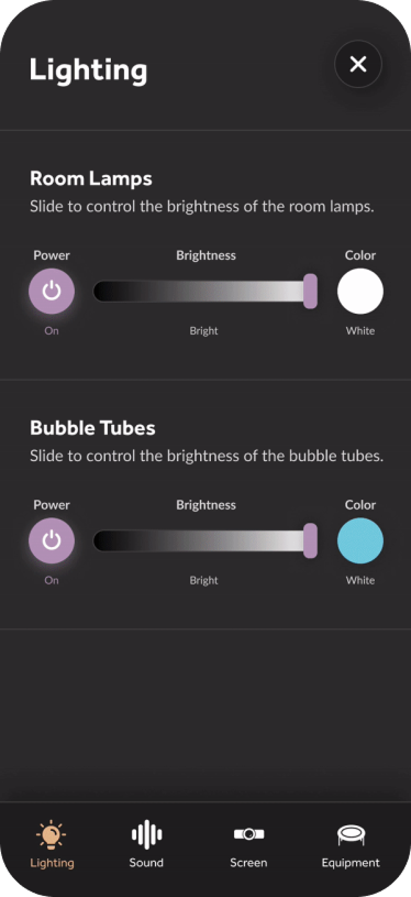 Solace app — lighting in space