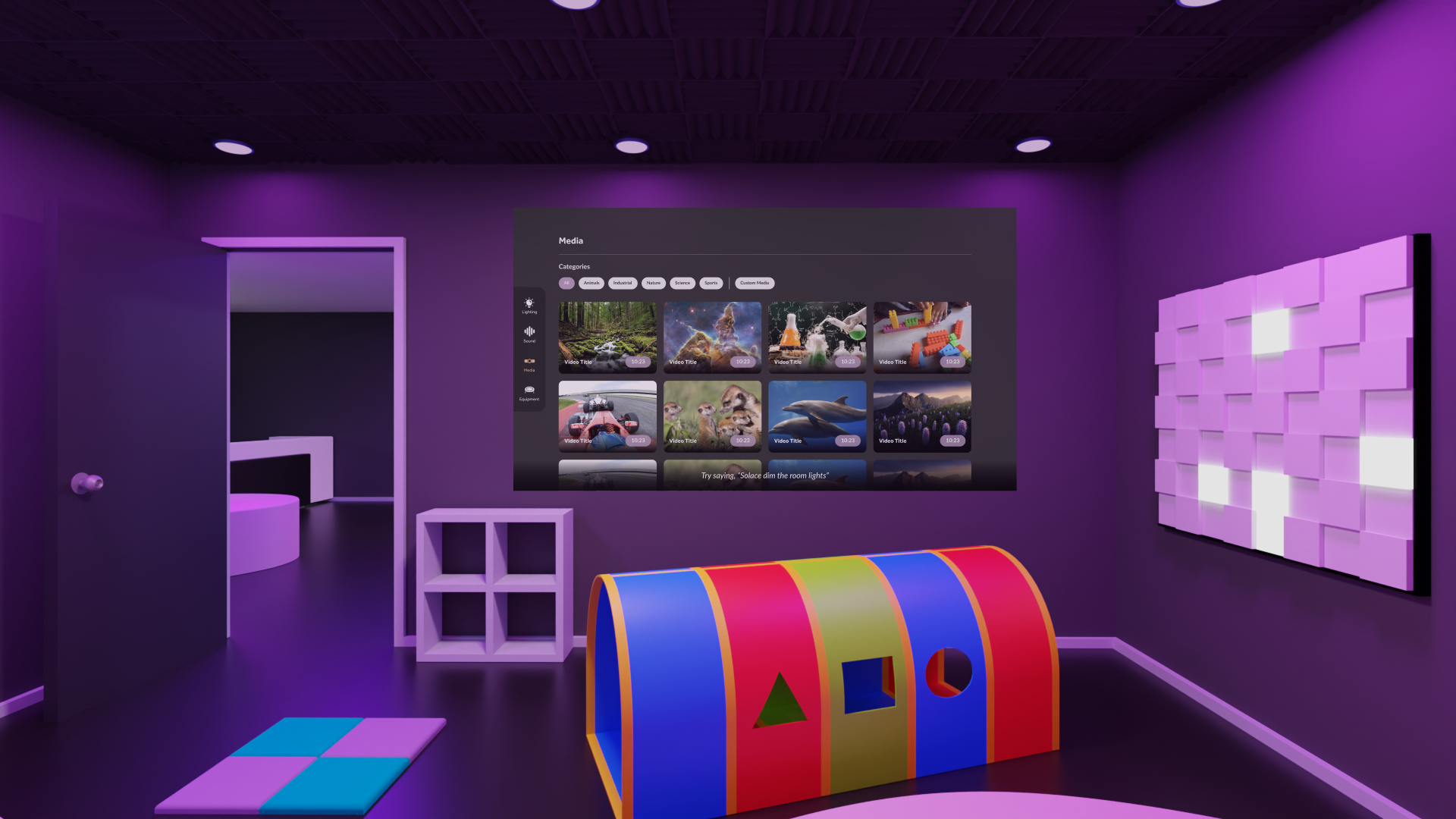Inside a Solace sensory room — problem framing