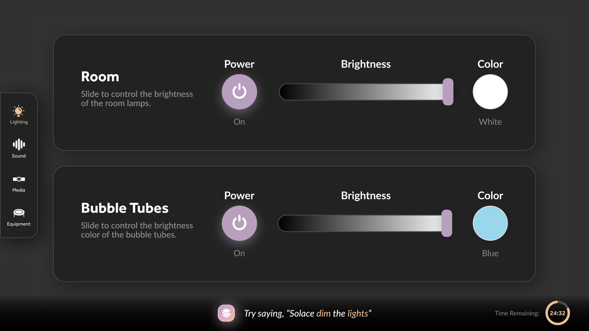 Tablet room controls