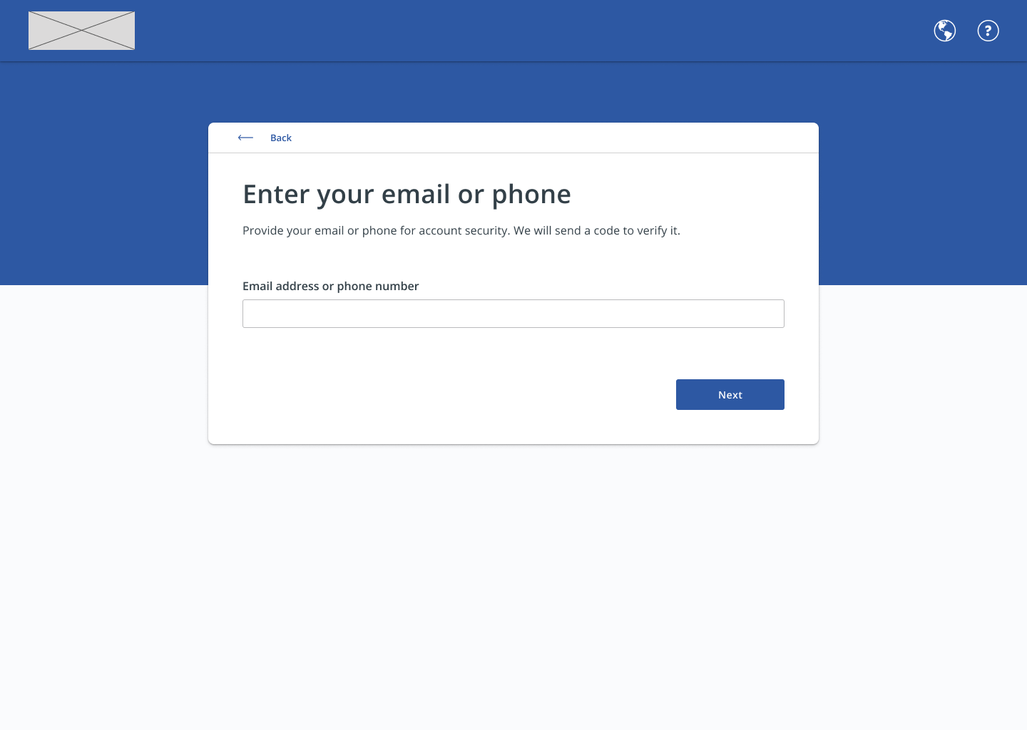 Duplicates — create account: set up your login (step 2)