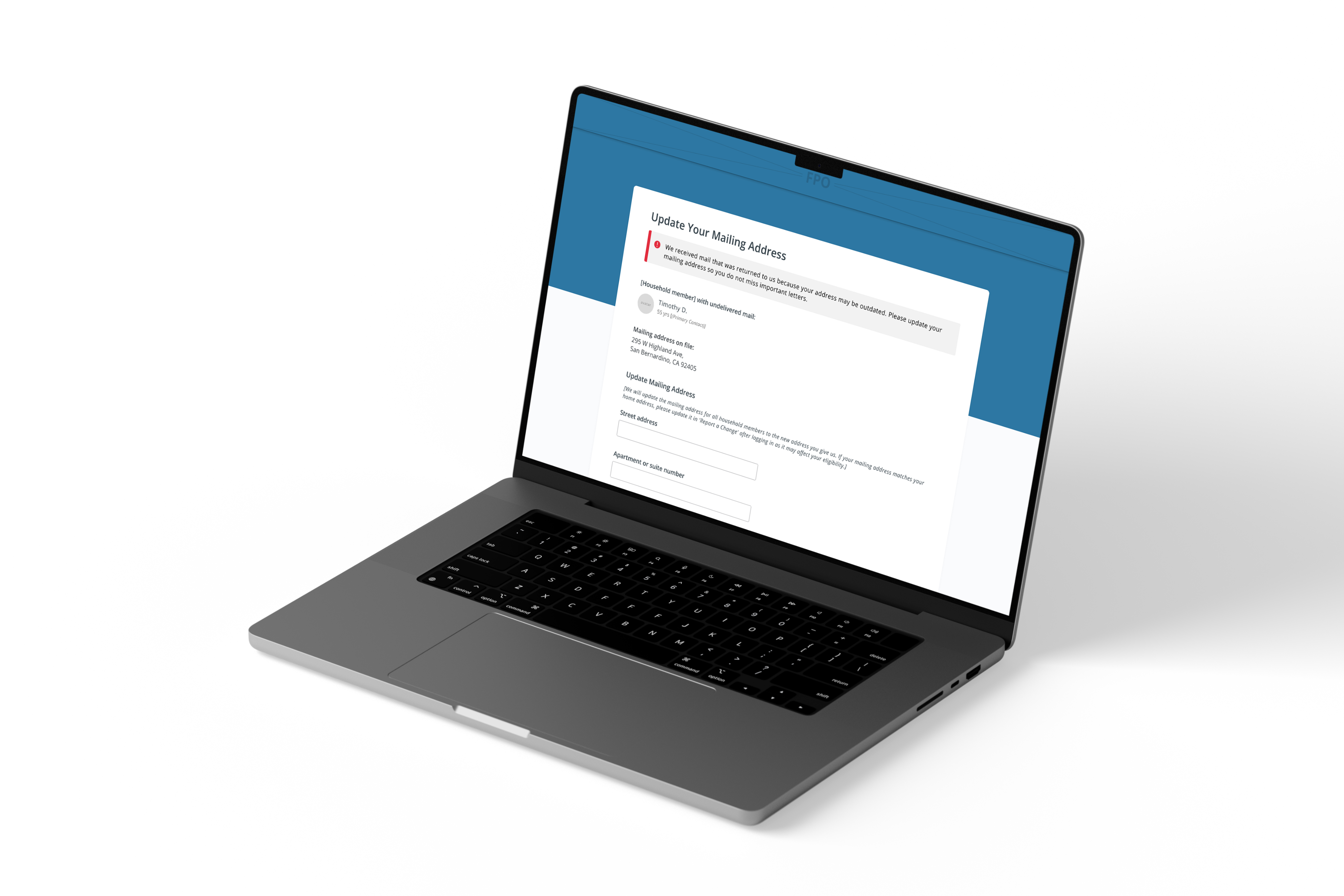 State Benefits Portal — alternate hero view